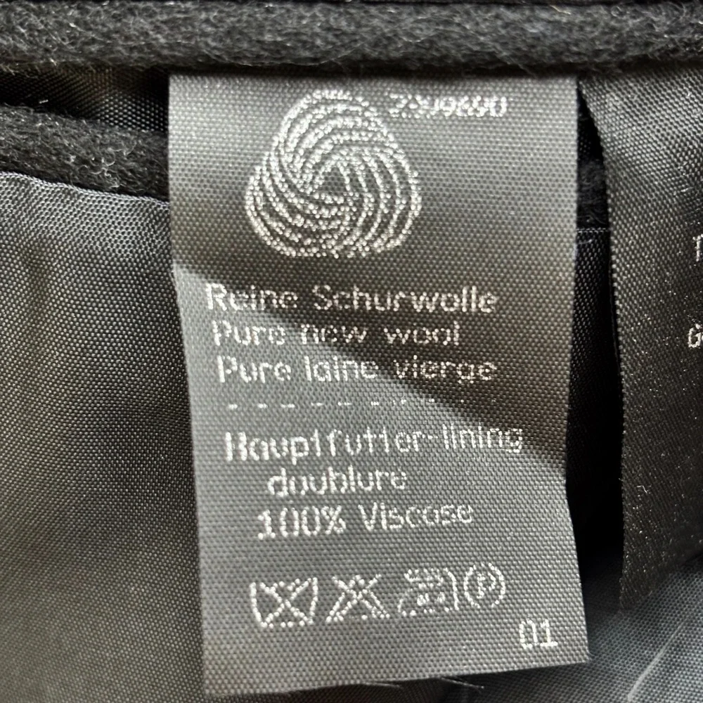 VTG 90s Konen Munchen 100% Pure New Wool Black 2 Button Sport Coat Soft Sz 39R